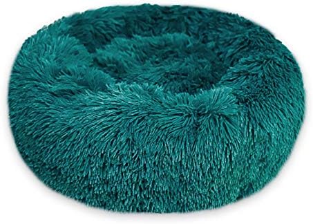 Coussin Rond Moelleux pour Chat et Chien, Taille Grande XXXXL - 110 CM, Peluche Lavable Anti-Stress